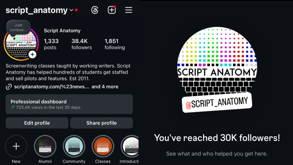 Script Anatomy Instagram